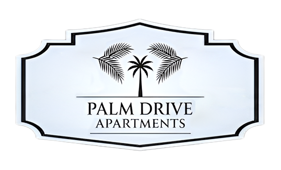 This image icon displays the Palm Drive Apartments Logo